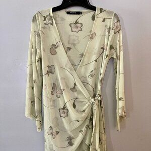 Arden B Green Wrap Tunic